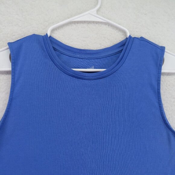 J. Jill Perfect Pima Sleeveless Tee Womens Medium‎ 100% Pima Cotton Blue - Picture 2 of 9